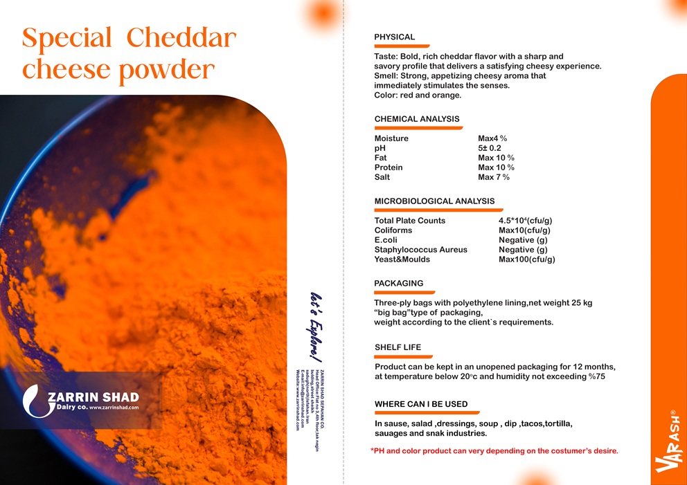 Special Cheddar cheese powder